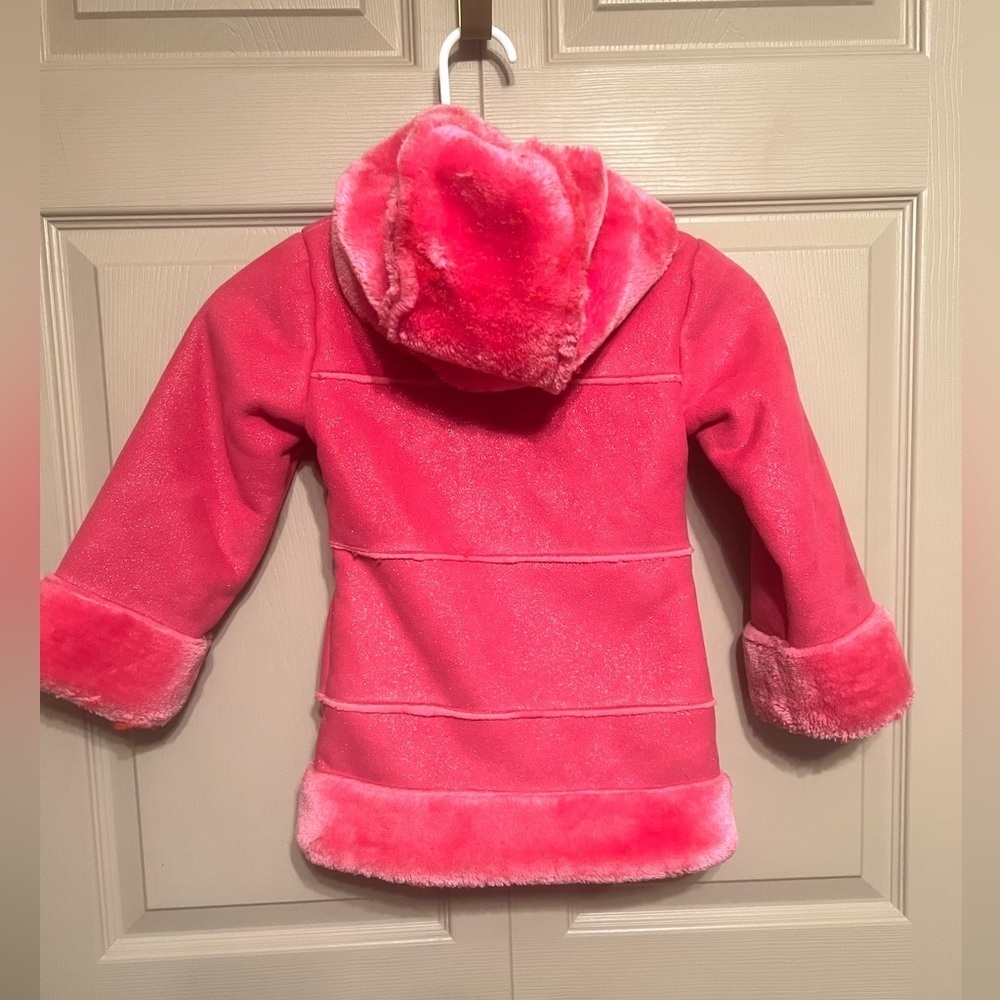 Limited Too Pink Fleece-Lined Kids Jacket With Shimmer Accents - Picture 3 of 7